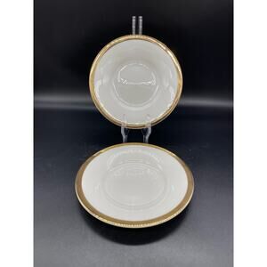Pier 1 One Gold Band Set of 2 Bread Plates